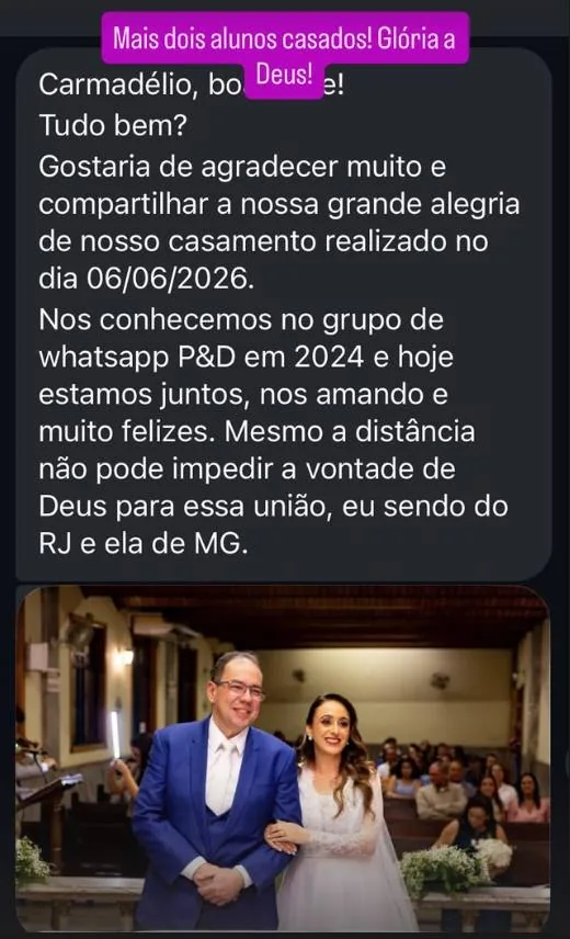 Depoimento de aluno